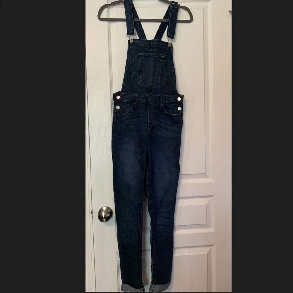 H&M Dark Blue Denim Overalls sz 8